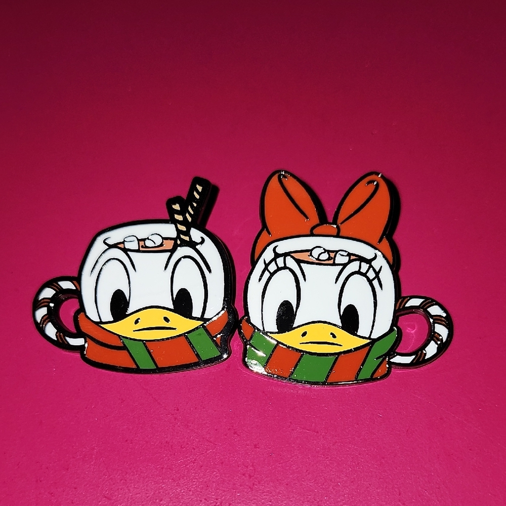 Disney Donald and Daisy Duck Cocoa Holiday Loungefly Pins